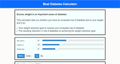 Desktop Screenshot of beat-diabetes-calculator.com