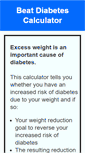 Mobile Screenshot of beat-diabetes-calculator.com